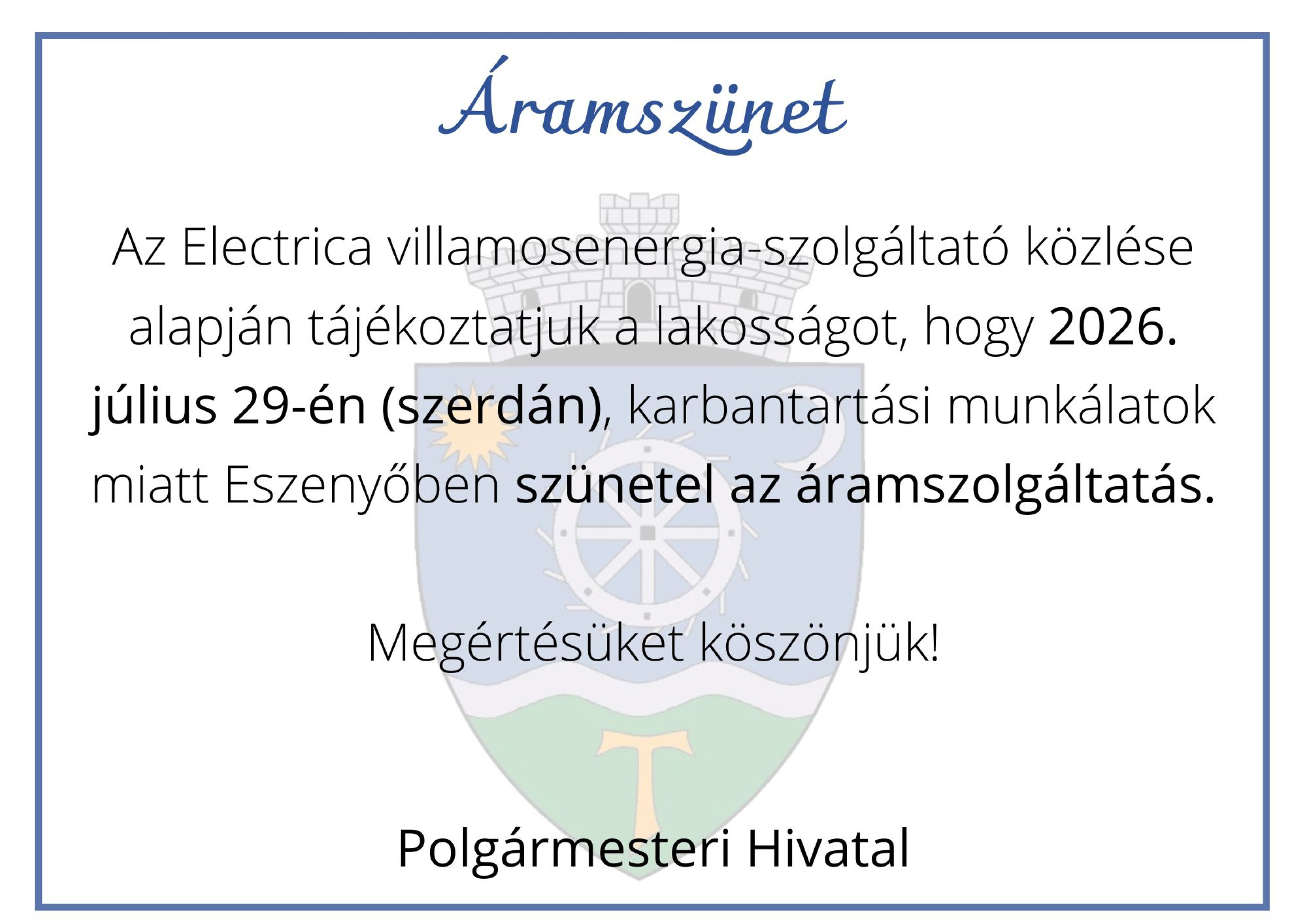 Áramszünet