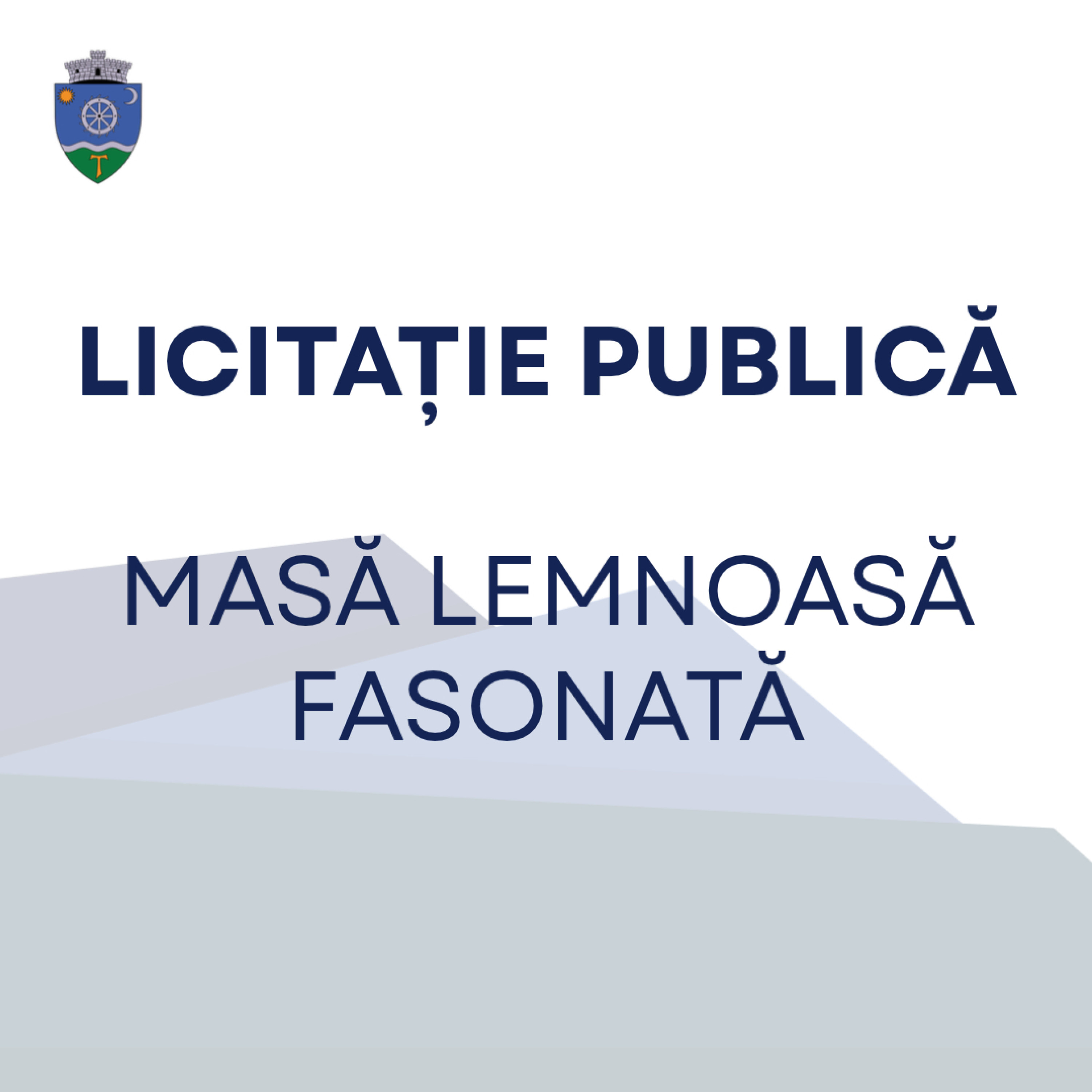 Licitație publică - masă lemnoasă fasonată