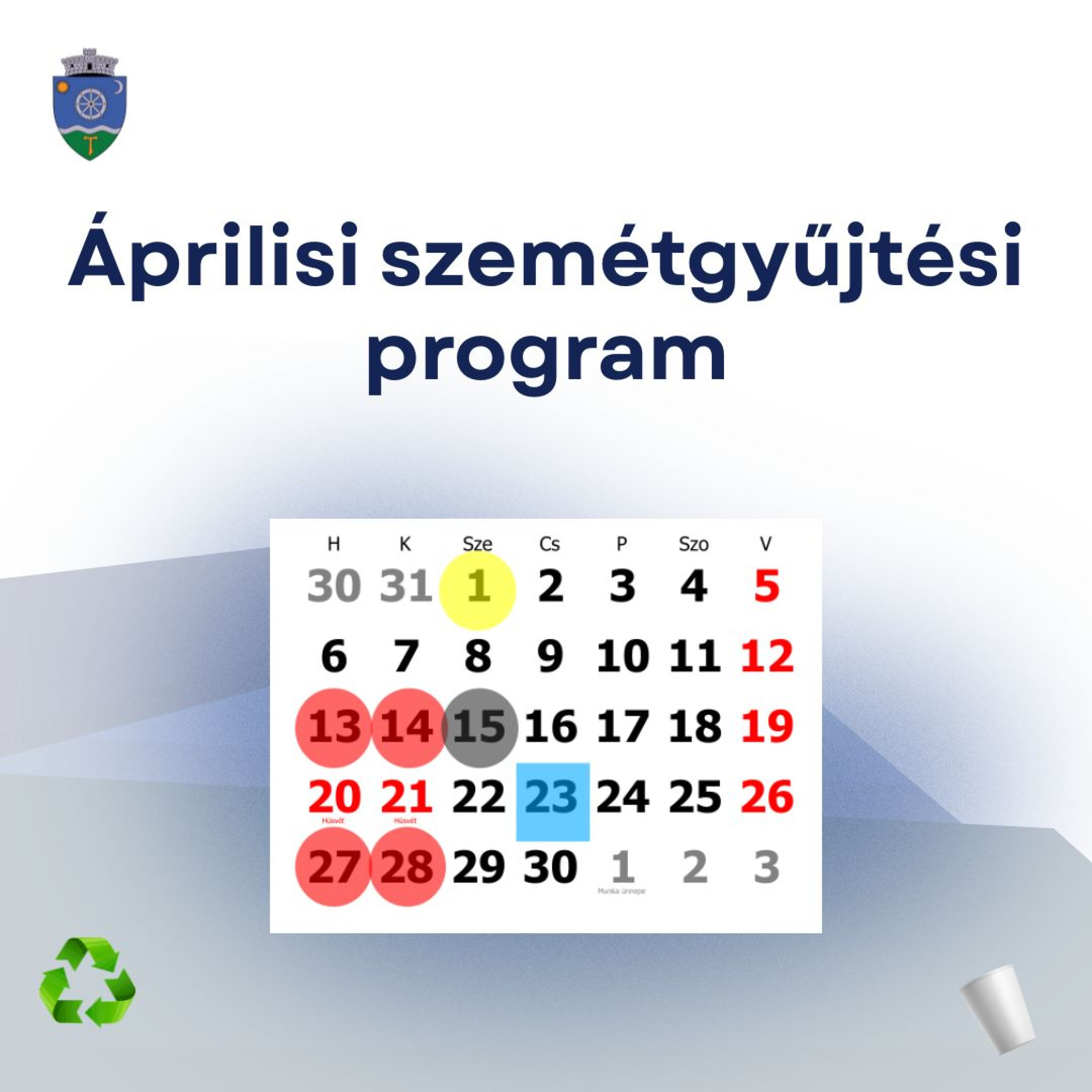 Áprilisi szemétgyűjtési program