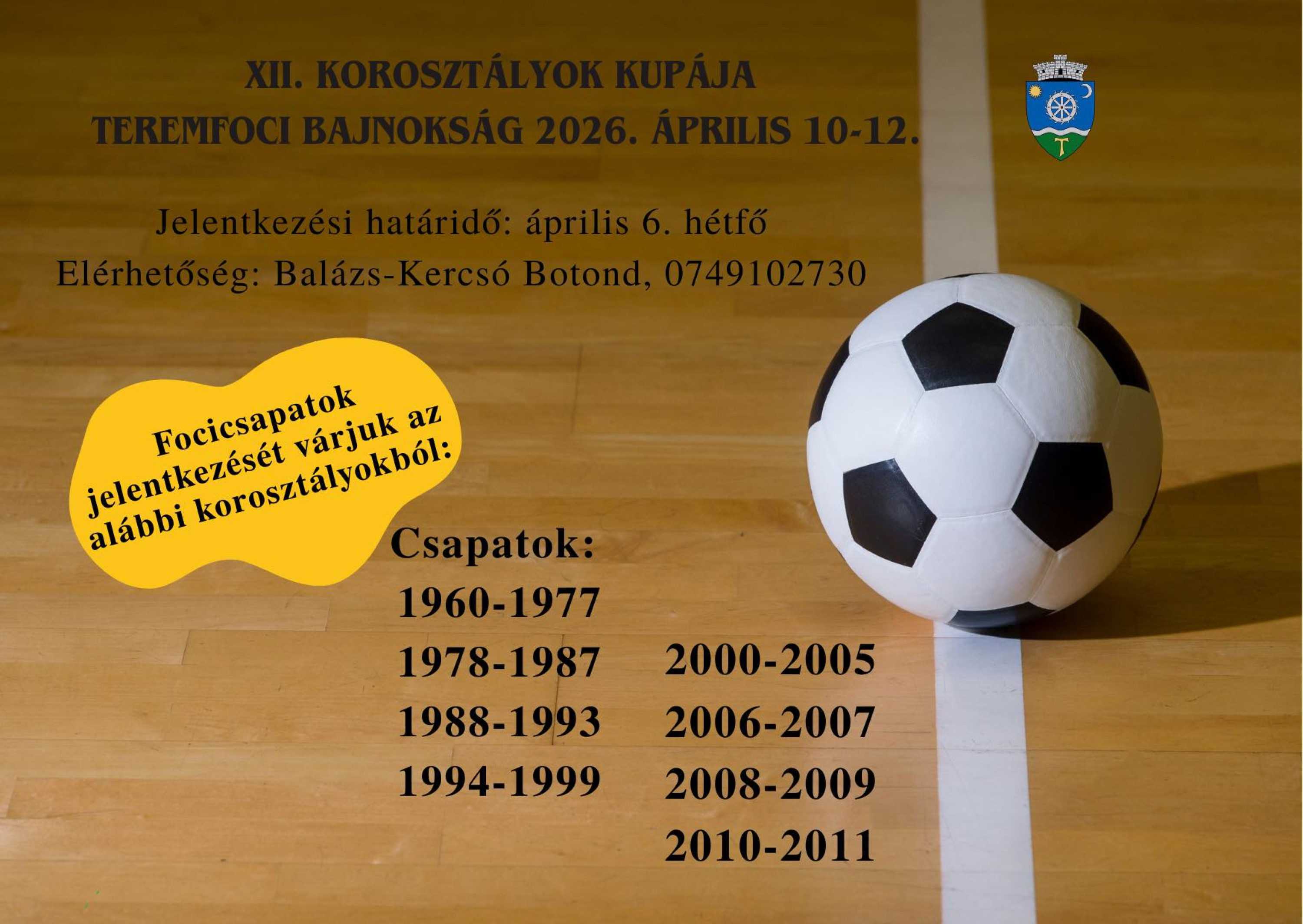 XII. Korosztályok Kupája