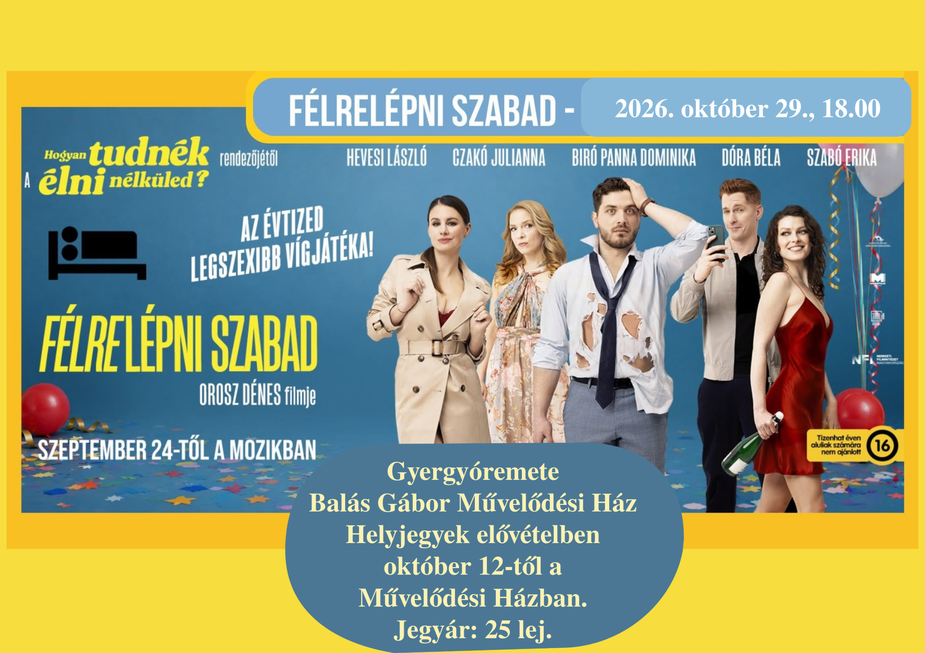 Félrelépni szabad - filmvetítés