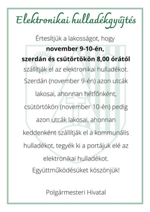 Elektronikai hulladékgyűjtés