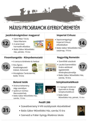 Májusi programok