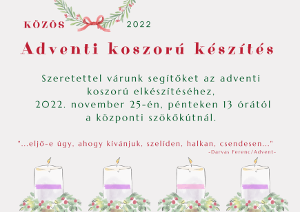 Készítsük el együtt a központi adventi koszorút