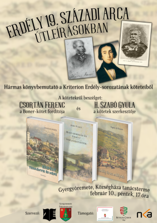 Könyvbemutató - Erdély 19. századi arca útleírásokban