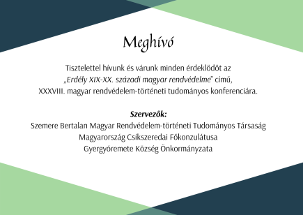 „Erdély XIX-XX. századi magyar rendvédelme” című konferencia