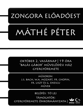 Chopin, Mozart, Liszt, Bach és Enescu érzésvilágának zongoraestje